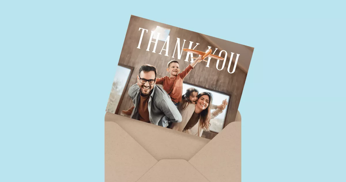 Family Photo Overlap Thank You