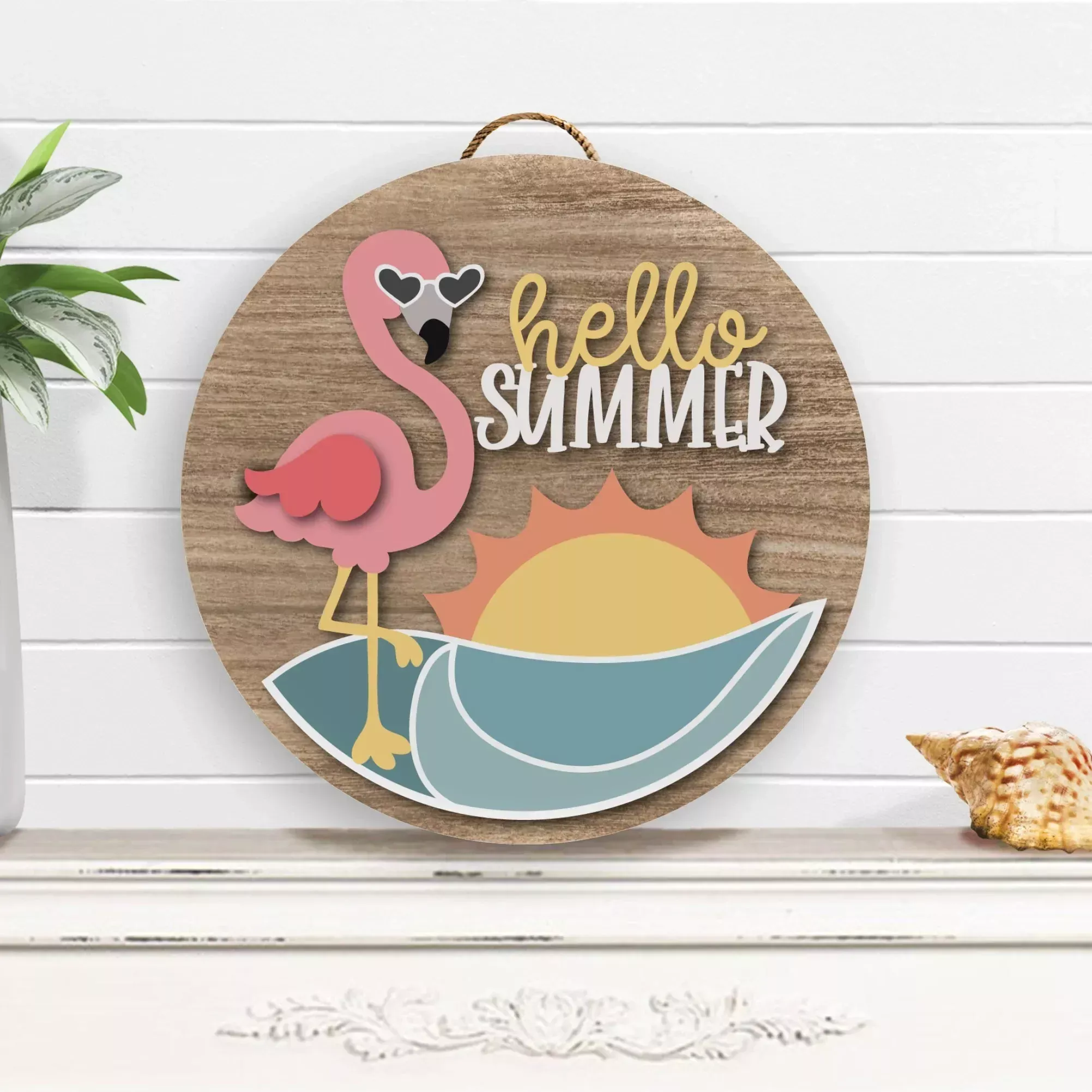 Flamingo Summer Wall Art