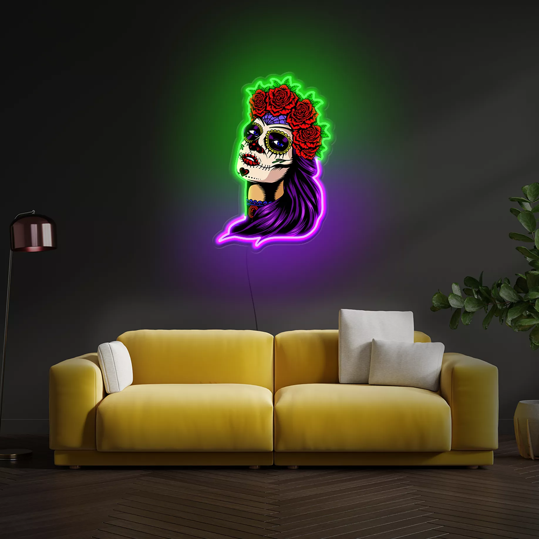Floral & Freaky Neon Sign