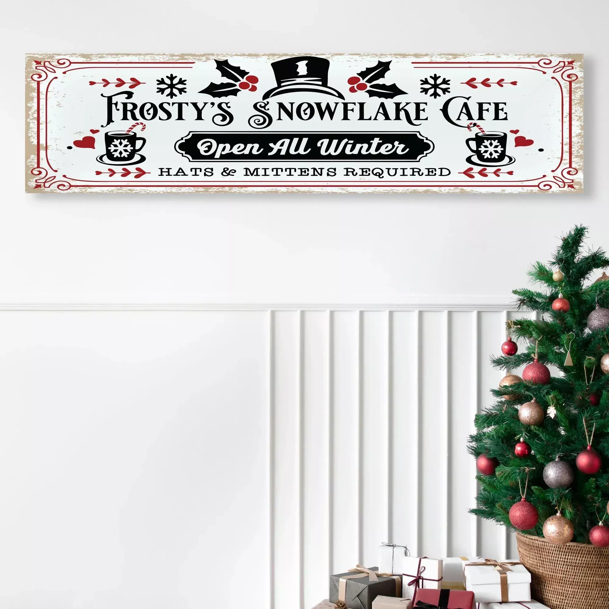 Frosty's Snowflake Cafe Christmas Wall Decor