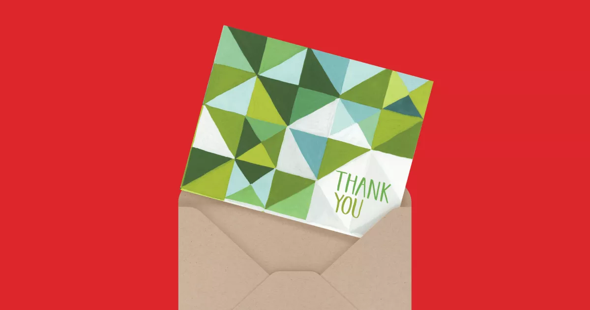Geometric Green Thank You