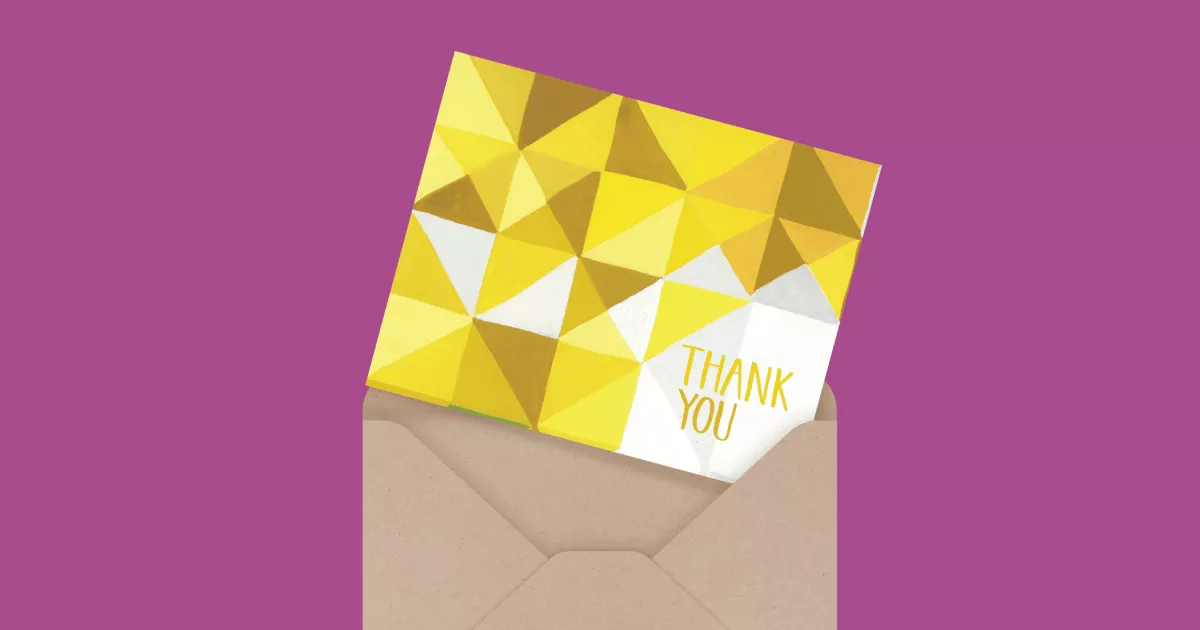 Geometric Yellow Thank You