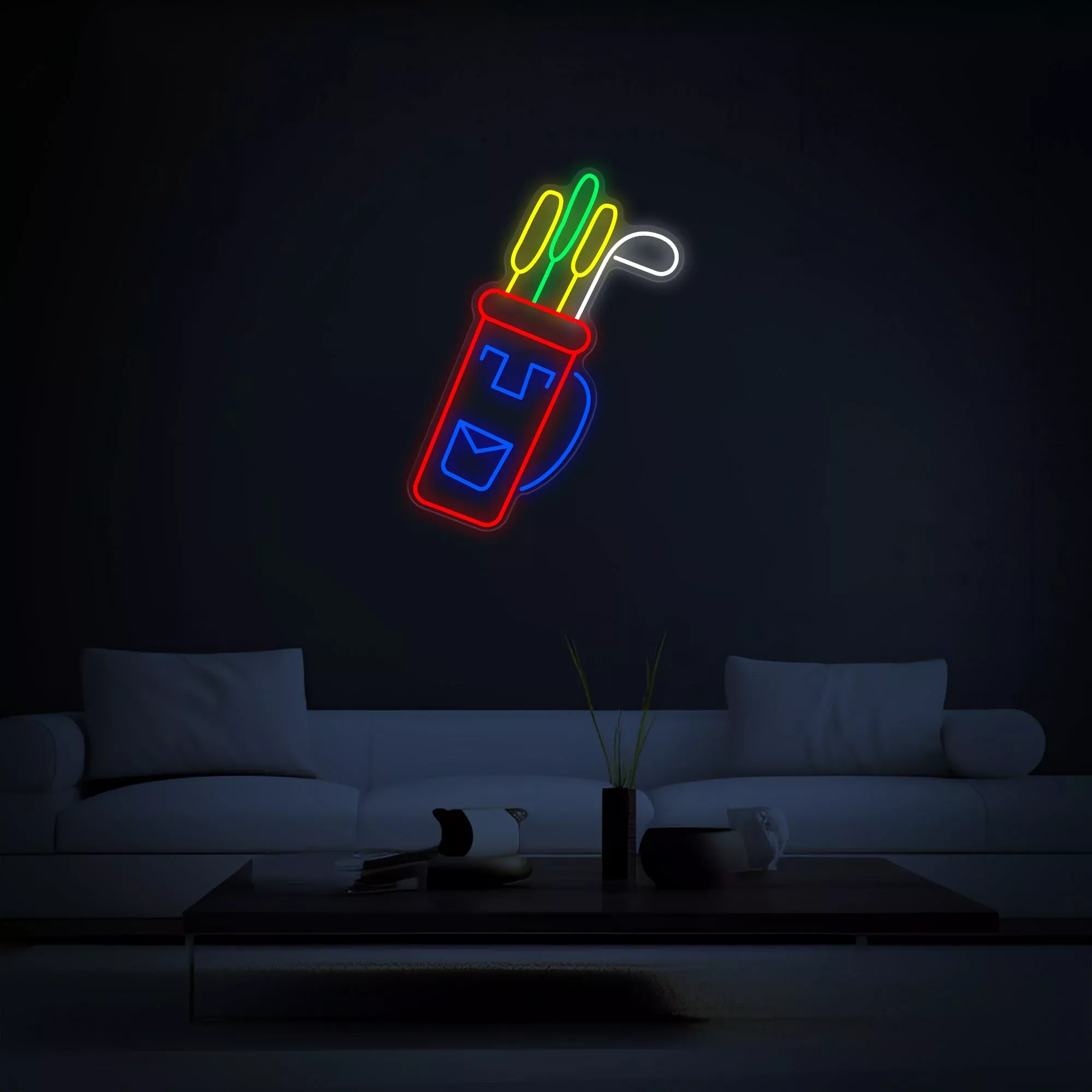 Golf Club Set Neon Sign