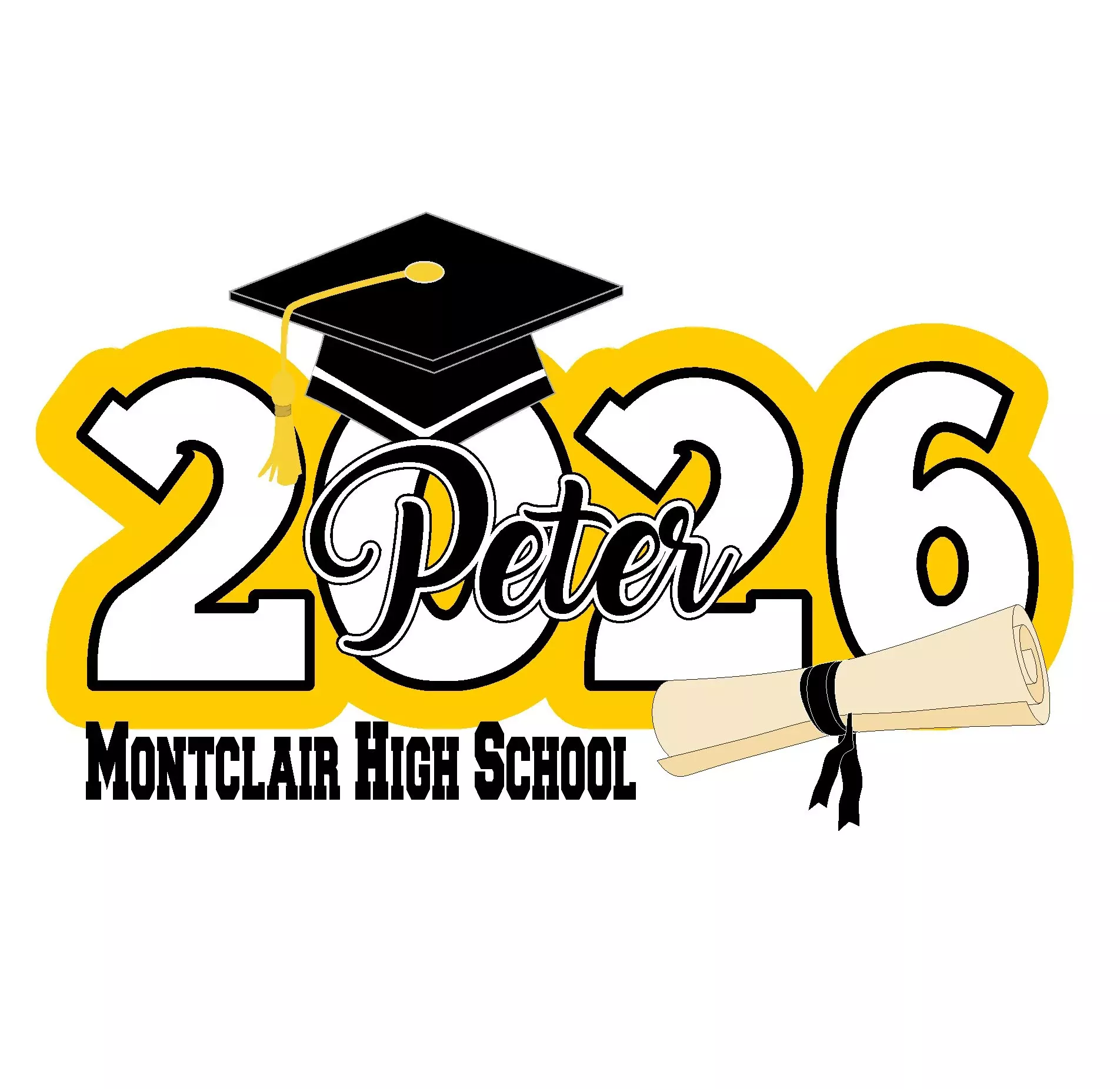 Graduation Edible Image Frosting Sheet- You Choose Your Size - Cupcake Toppers - Cookies - Class of 2026
