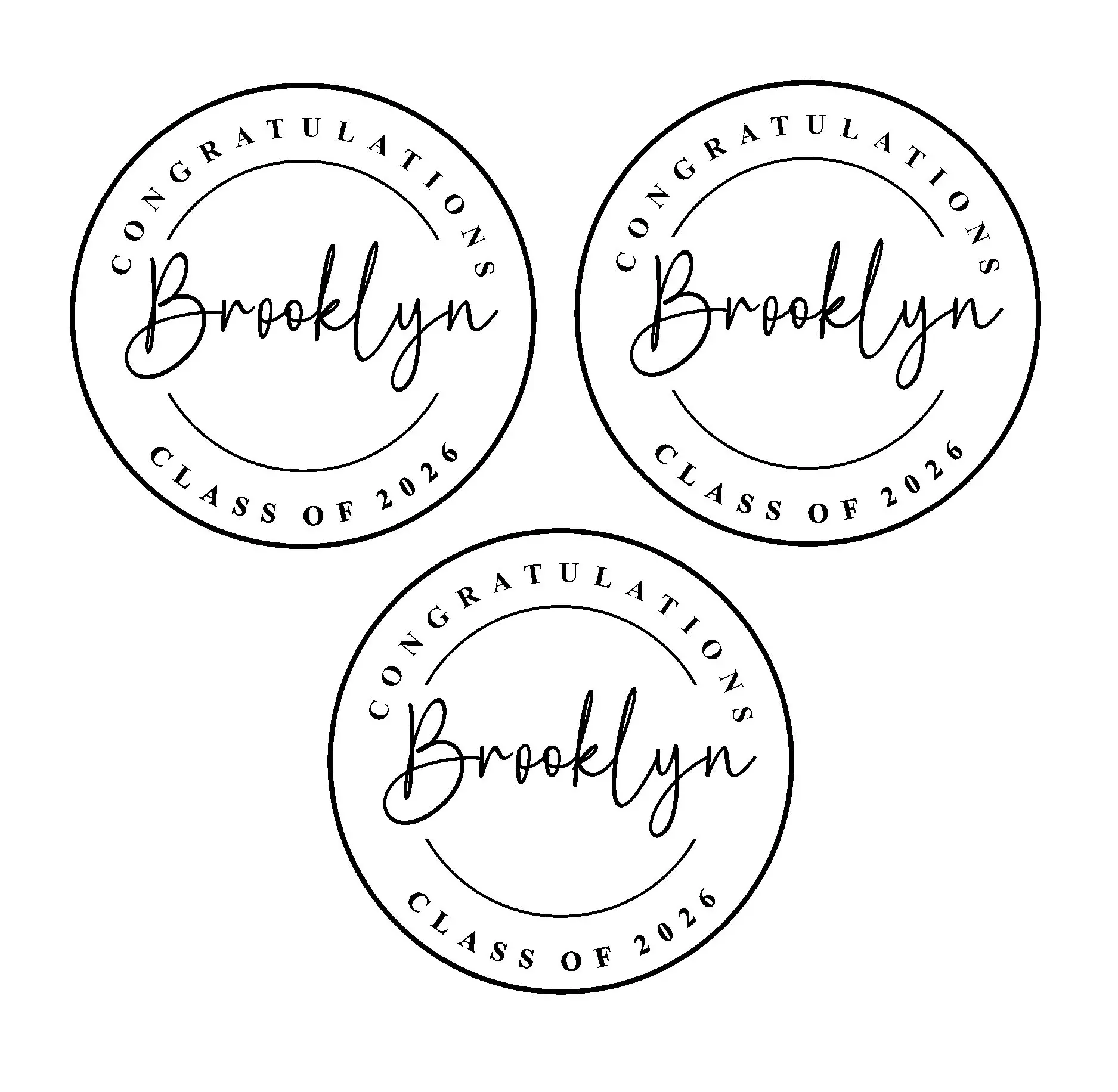 Graduation Personalized Edible Image Frosting Sheet- You Choose Your Size - Cupcake Toppers - Cookies - Class of 2026