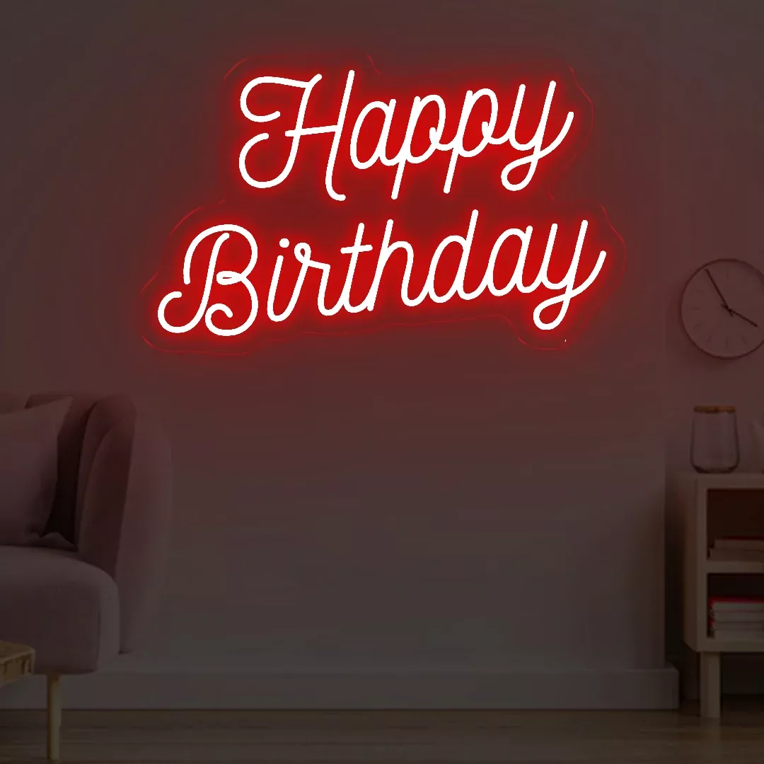 Happy Birthday Neon Sign