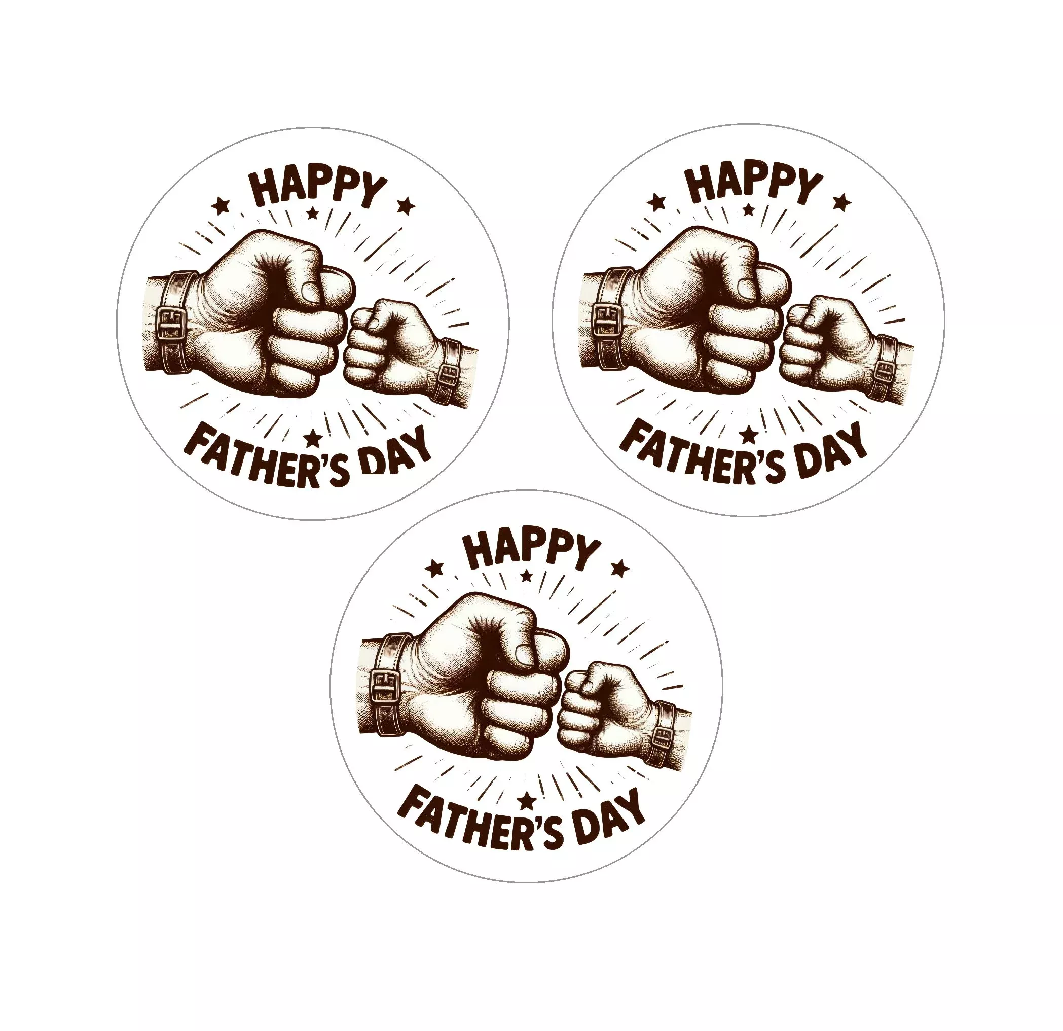 Happy Father's Day Fist Bump Edible Images