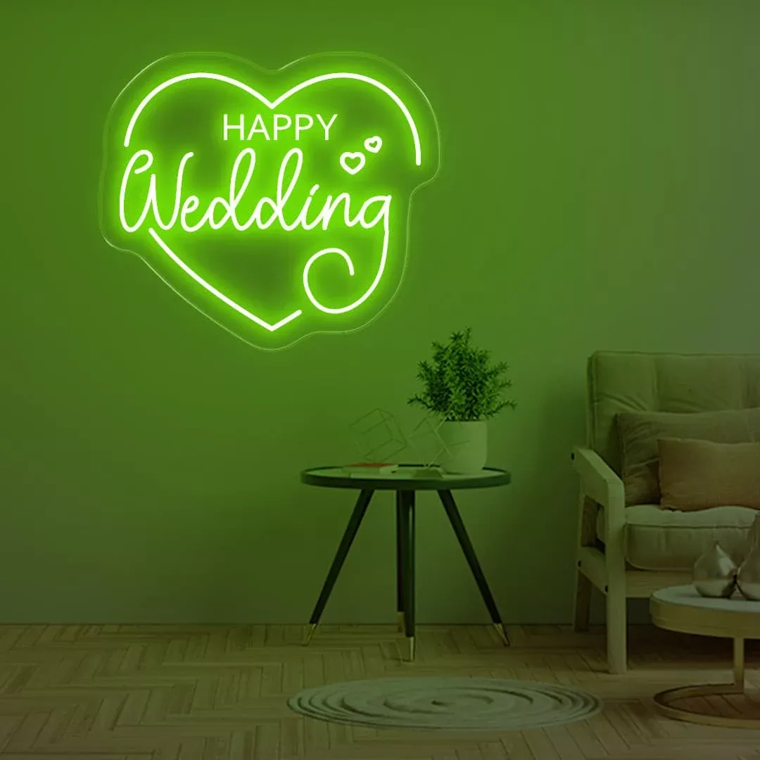 HAPPY WEDDING LED NEON SIGN