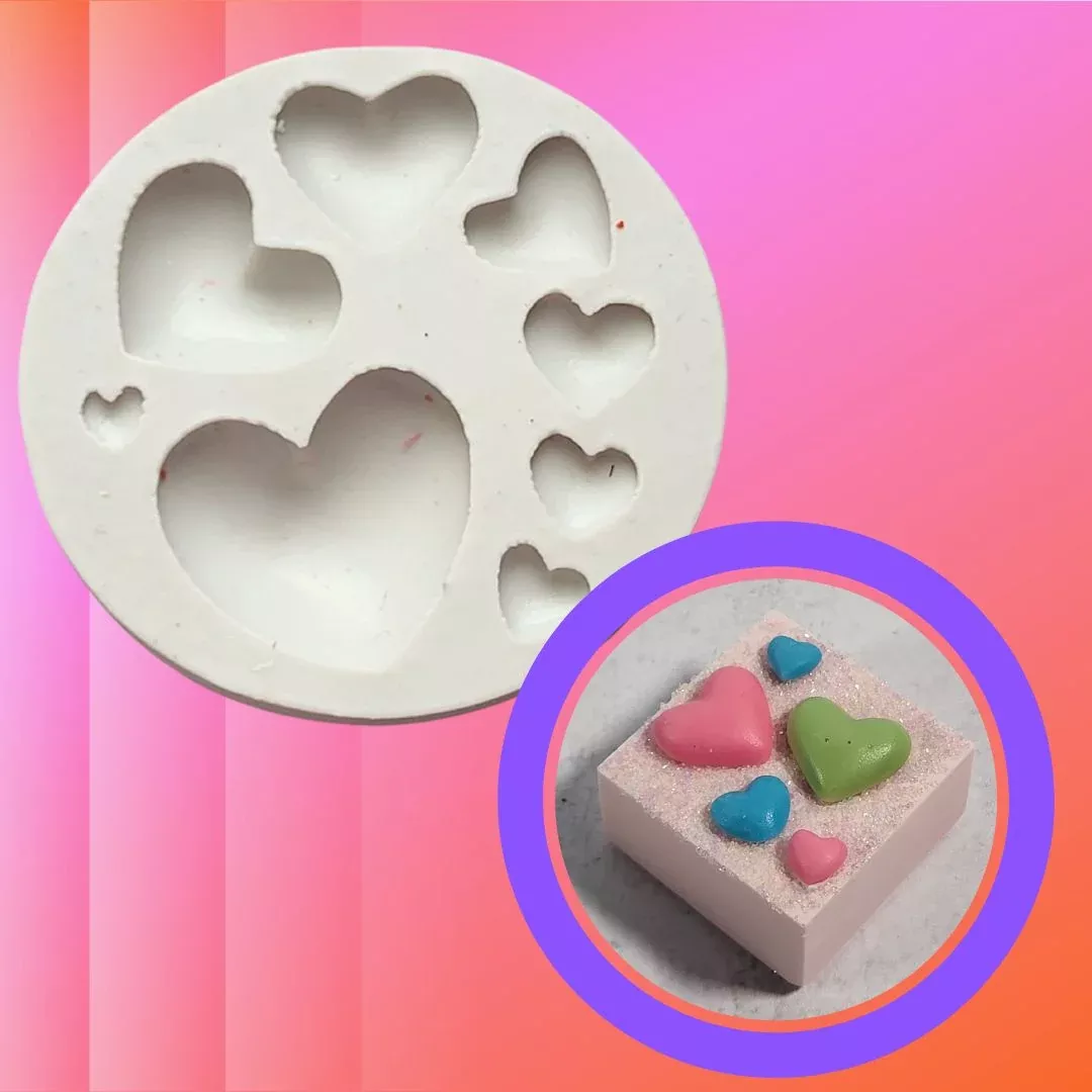 Hearts Silicone Mold - 7 sizes