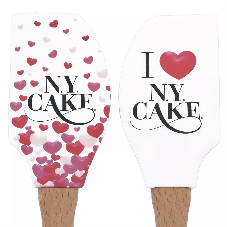 "Hearts" Silicone Spatula w/ Wooden Handle
