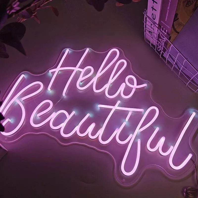 Hello Beautiful Neon Sign