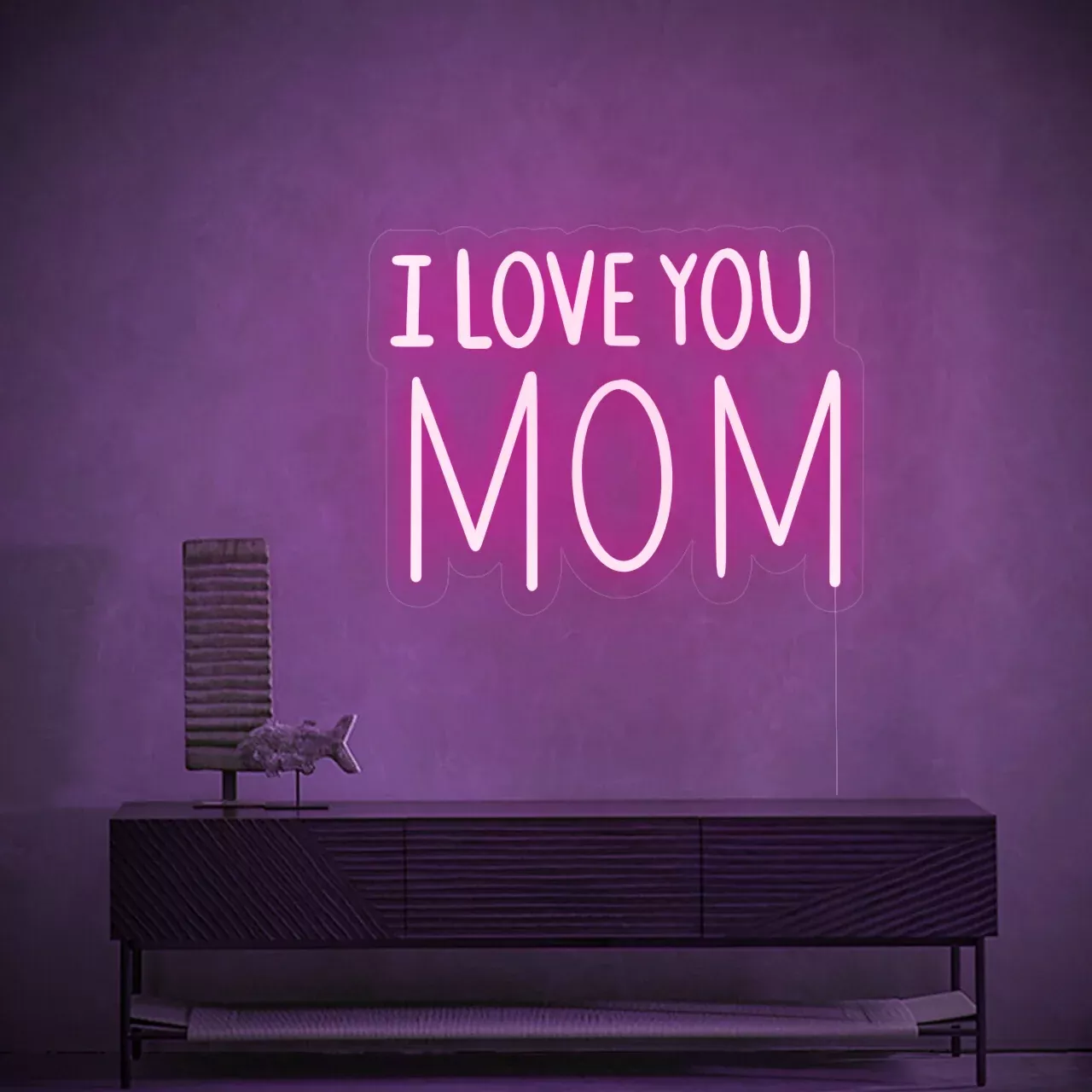 "I LOVE YOU MOM" Neon Sign