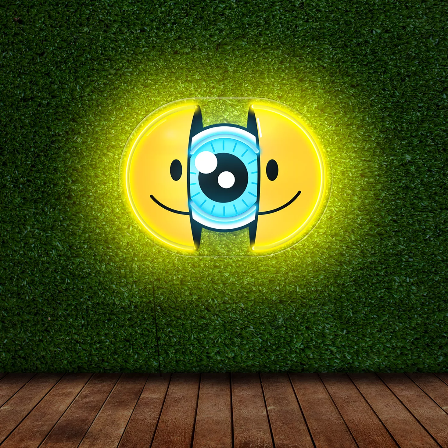 Illuminati Eye Happy Face Neon Sign