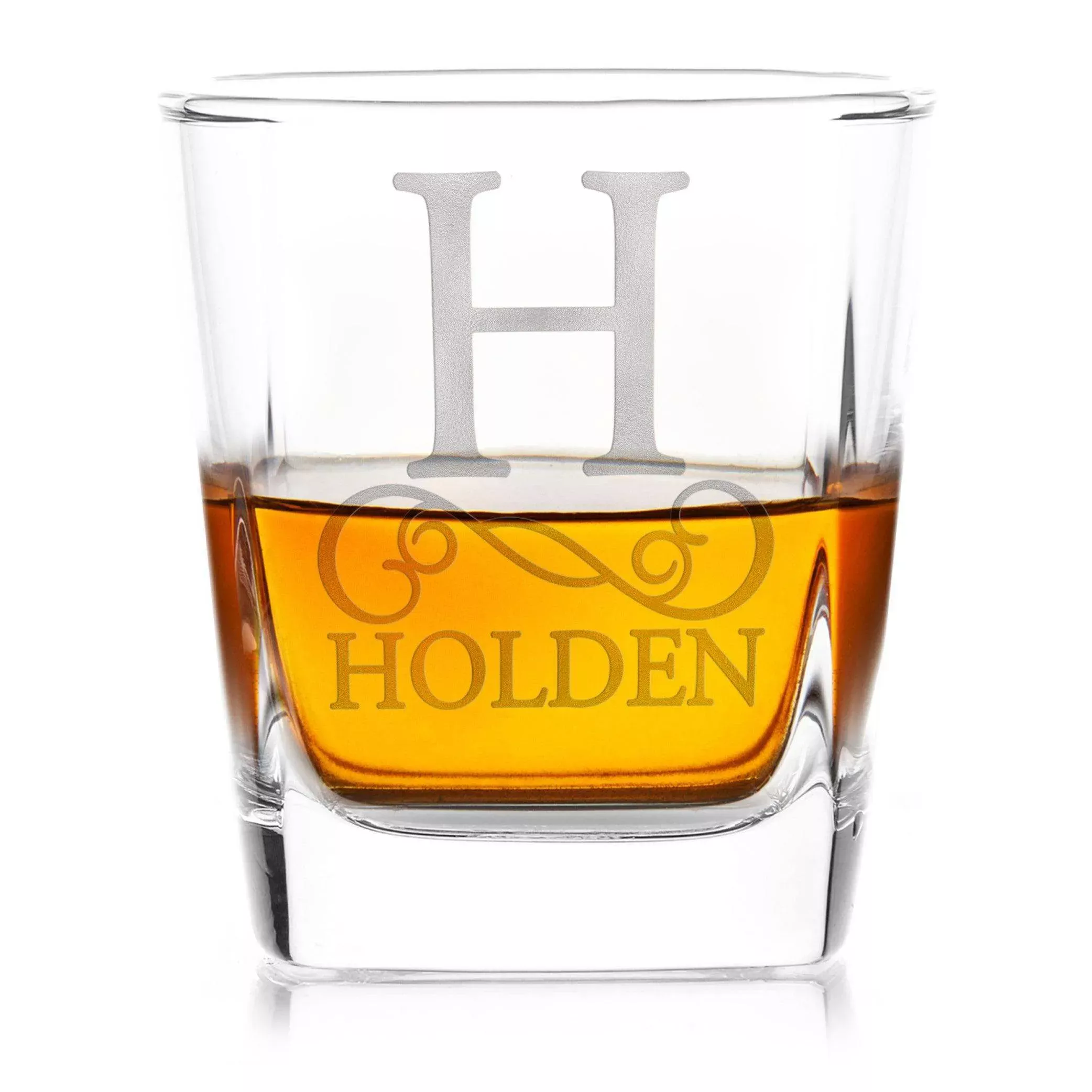 Initial & Name Engraved Whiskey Glass, His Drinking Style