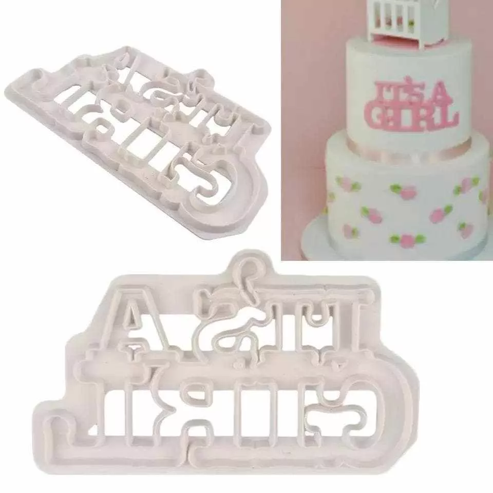 "It's a girl cookie cutter" Baby Pattern Confectionery Cutter