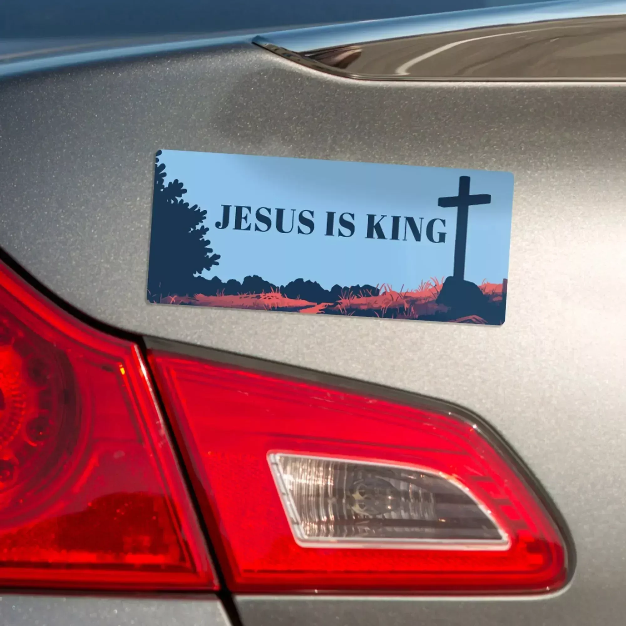 Jesus Is King Magnet Bumper Sticker