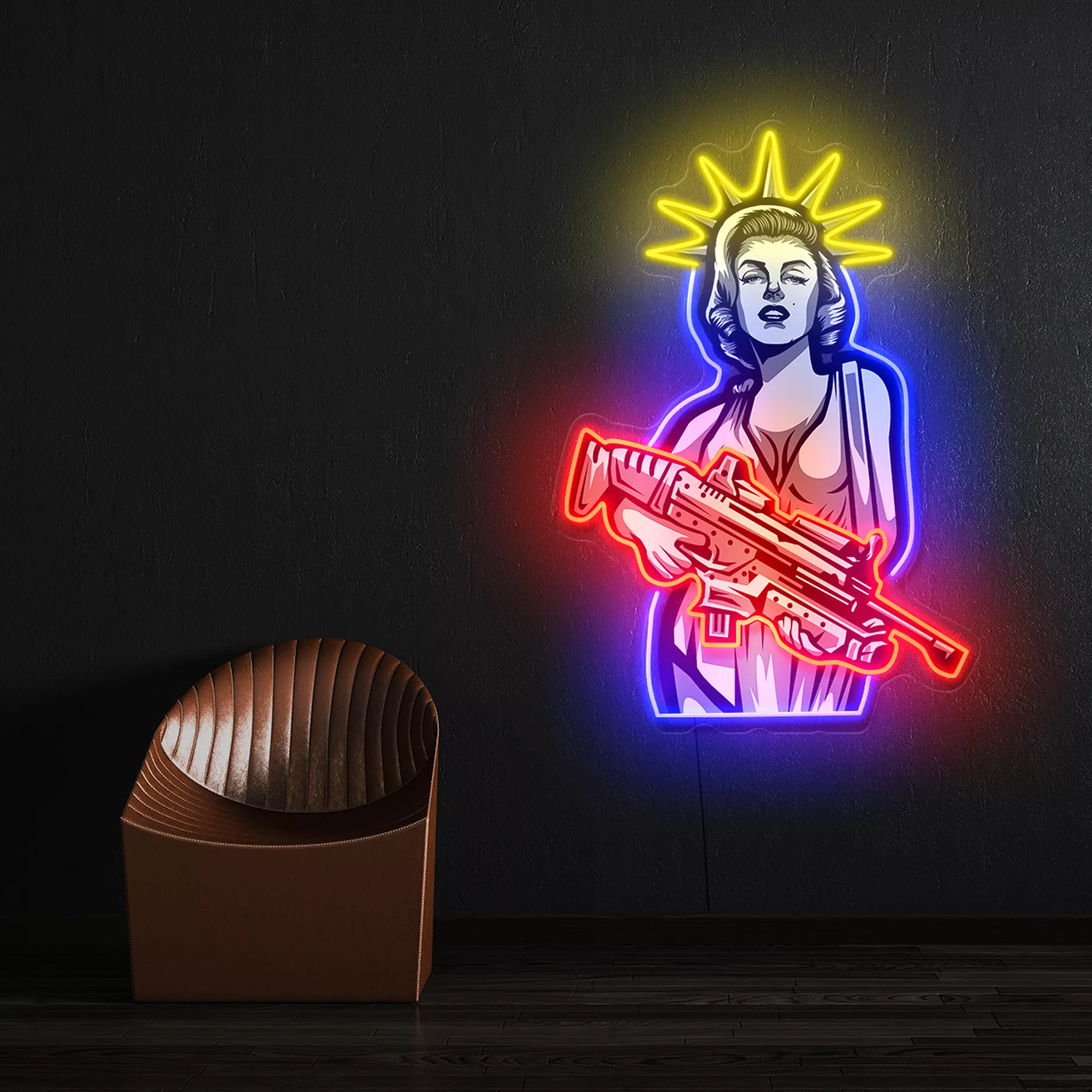 Liberty Rifle Neon Sign