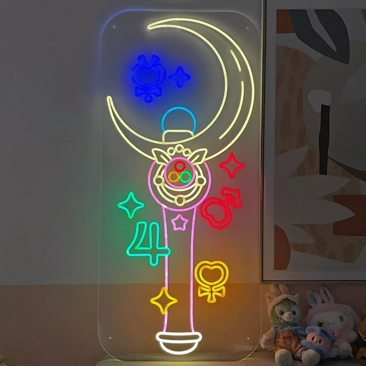 Magic Moon Stick Neon Sign