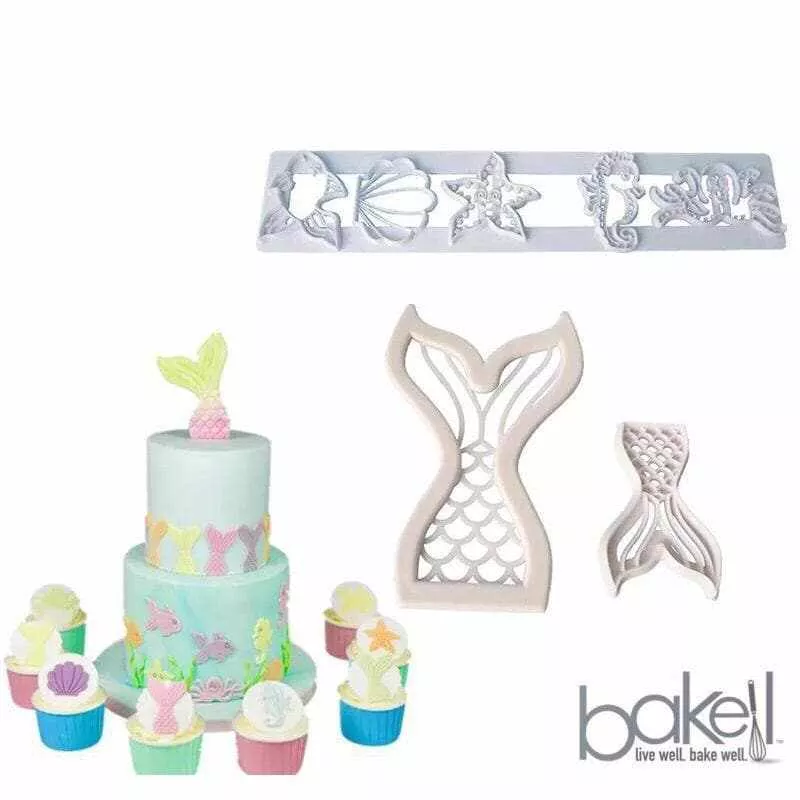 Mermaid, Seashell & Fish Themed Fondant & Gumpaste Tool Set