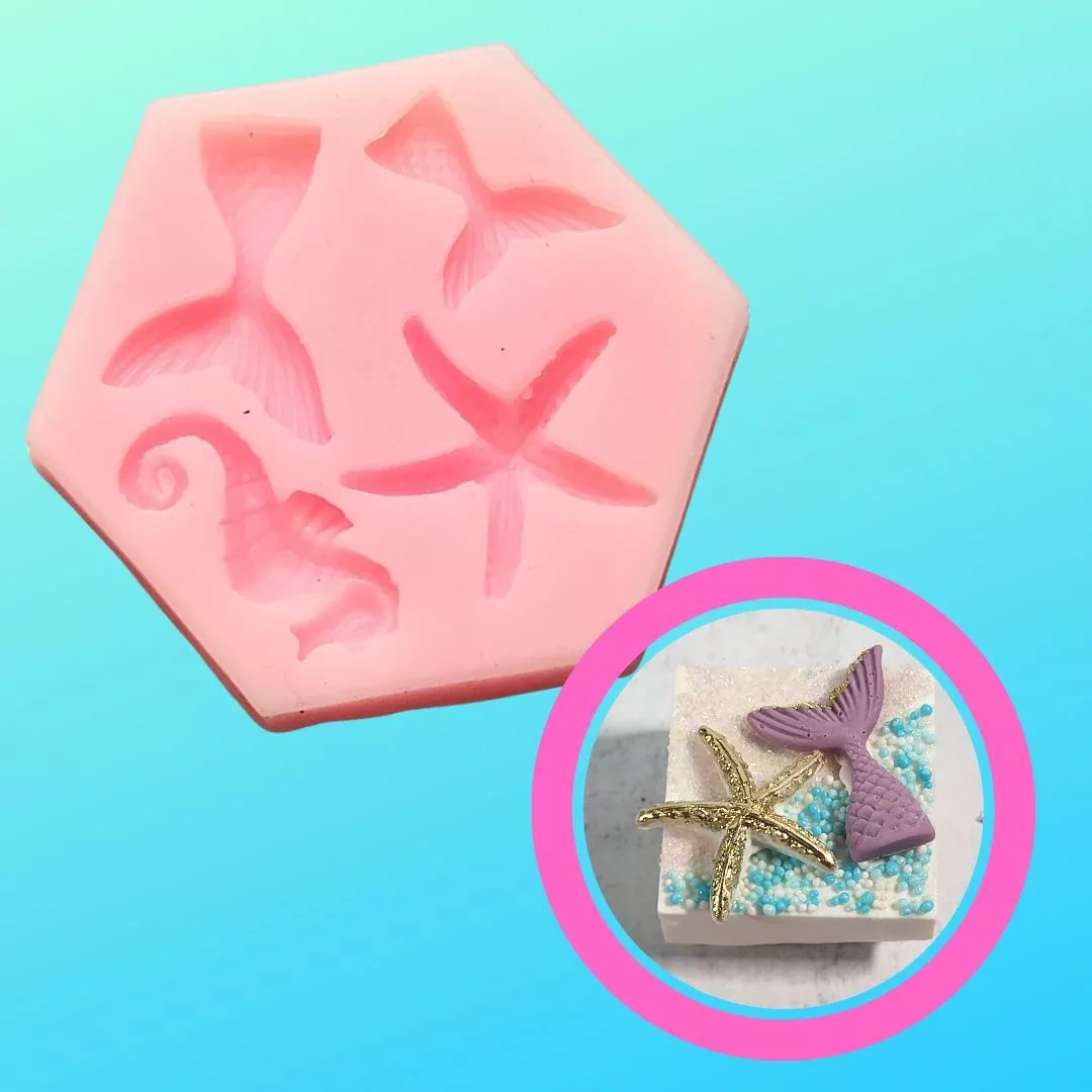 Mermaid - Starfish - Seahorse Silicone Mold