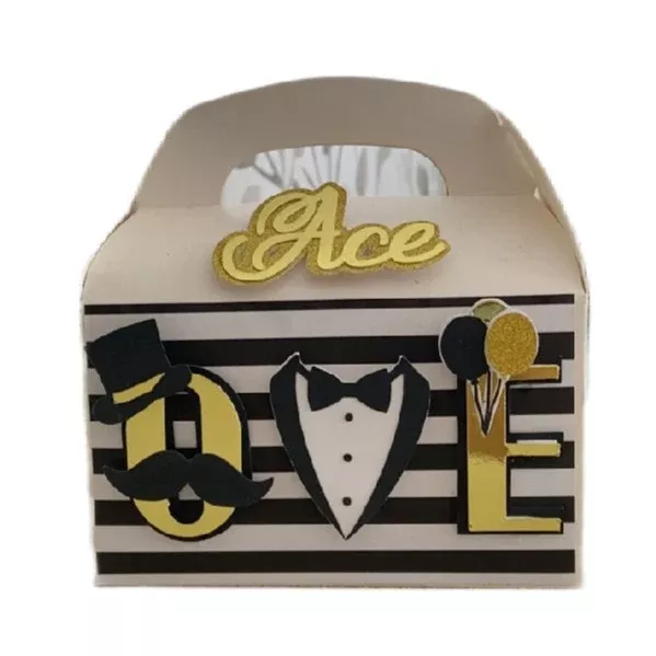 Mr. Onederful Gable favor box