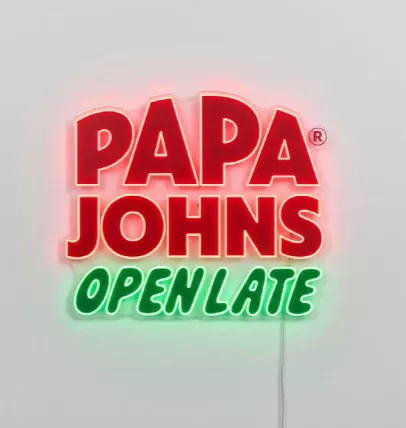Open LatePapa Johns by YellowpopLED neon sign