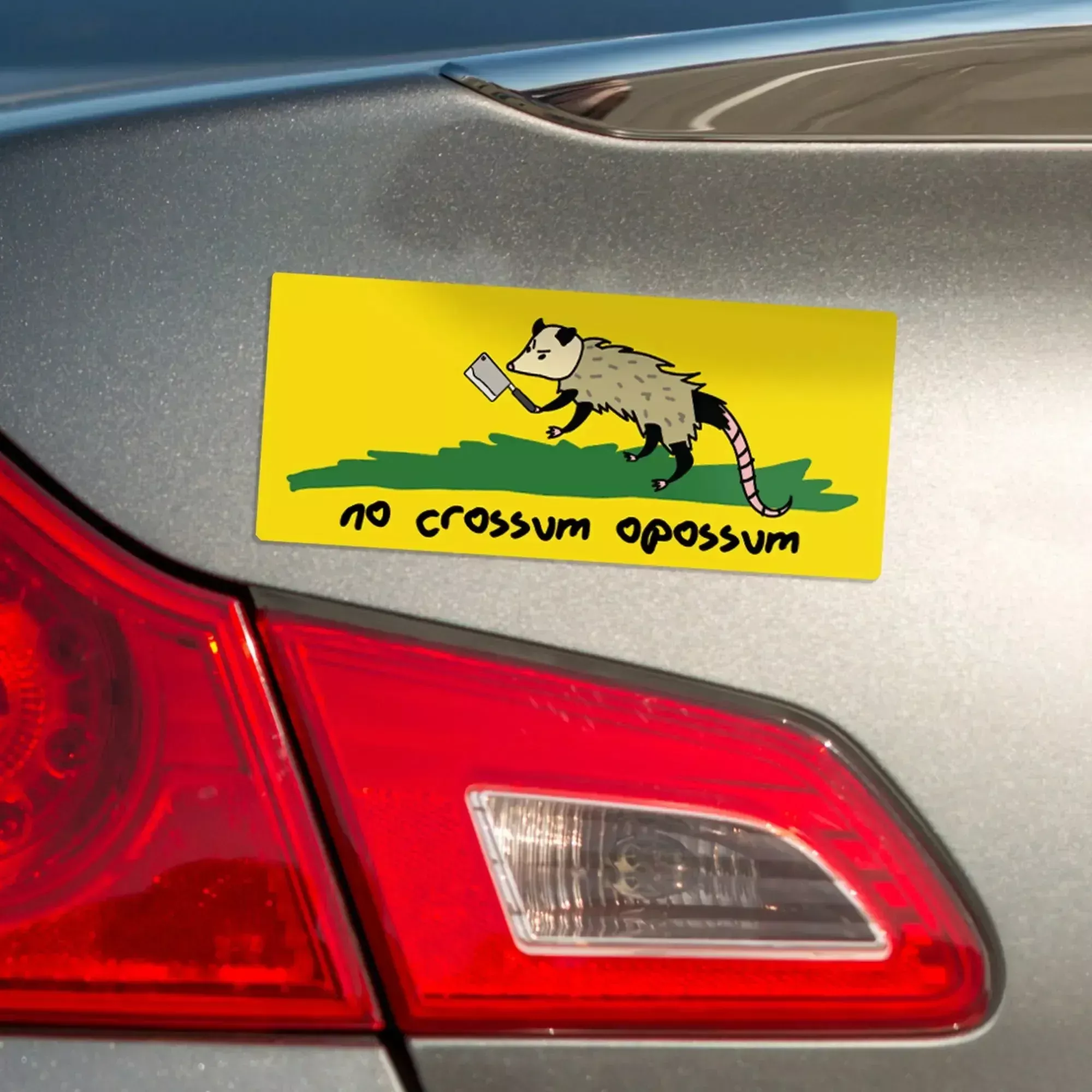Opossum Gadsden Flag Magnet Bumper Sticker