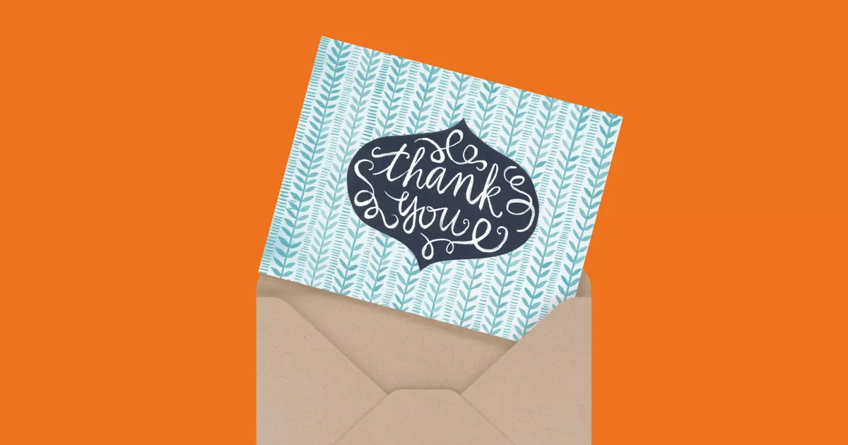 Pattern Thank You Card
