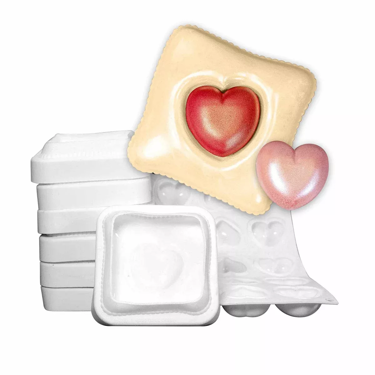 Pillow Heart Cake Mold - Silicone Mold