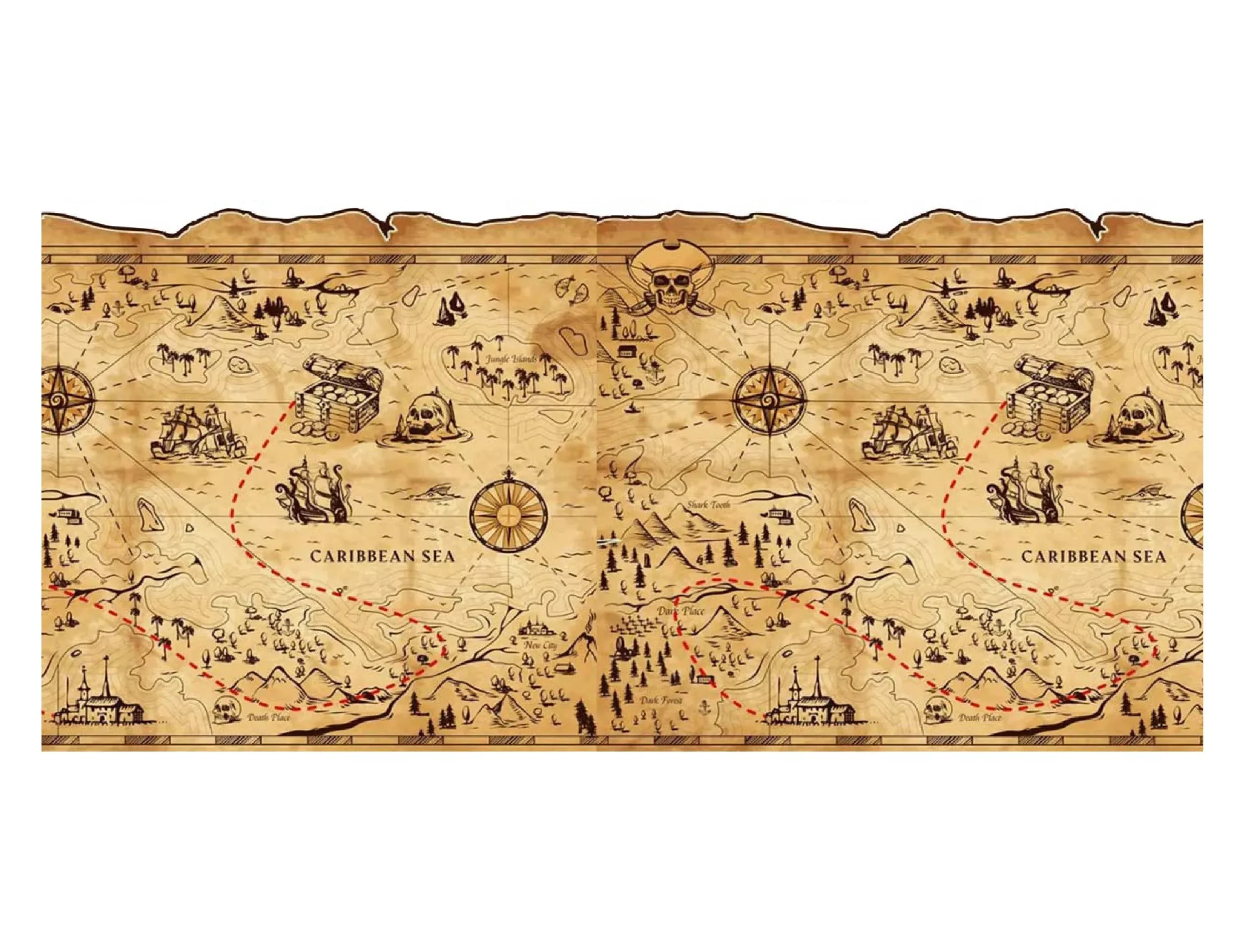 Pirate Treasure Map Cake Strip