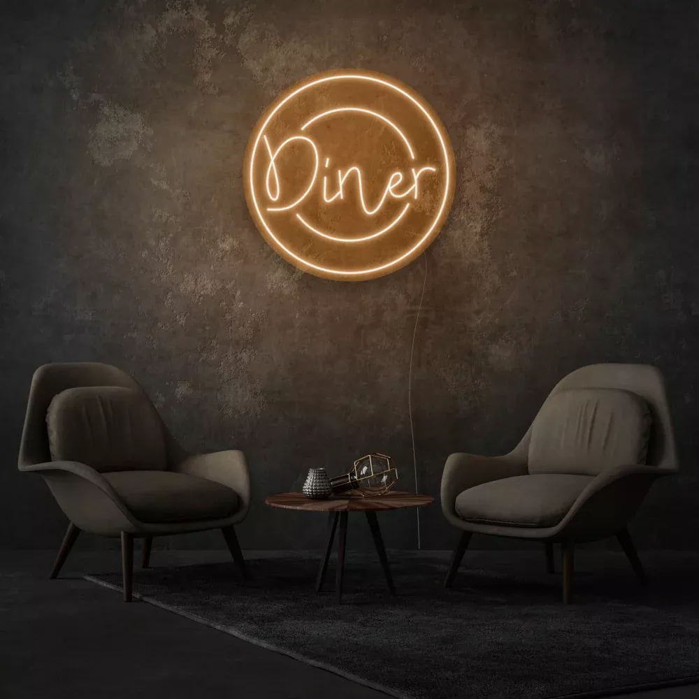 Round Diner LED Neon Sign