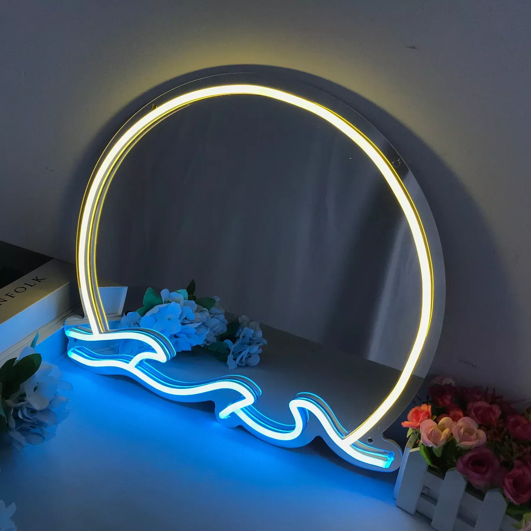 Sea Sunset Mirror Neon Sign