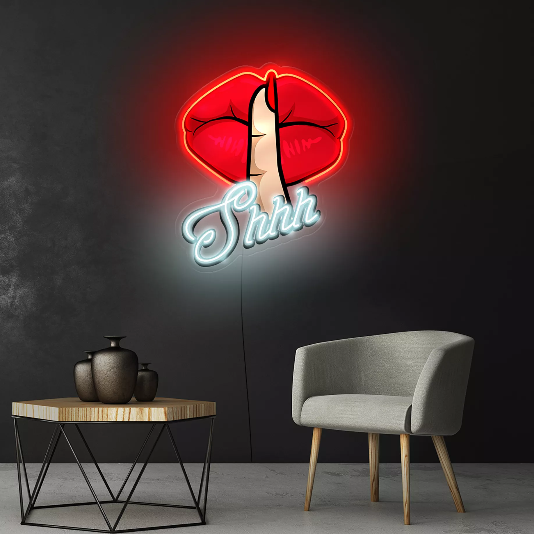 “Shhh” Neon Sign