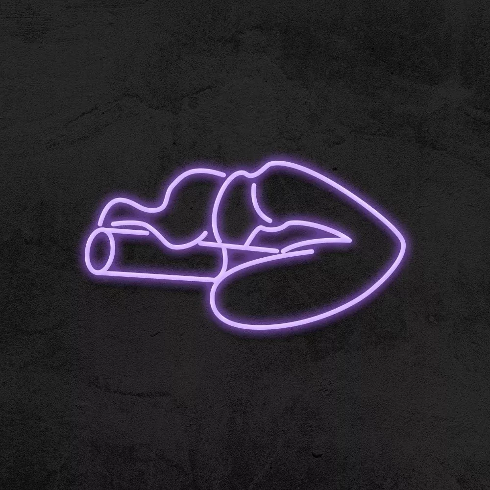 Smoking Lips LED Neon Sign