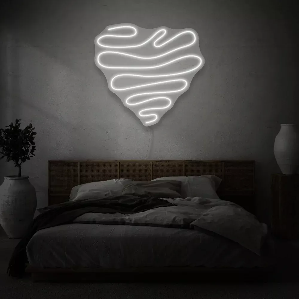 Squiggle Heart LED Neon Light