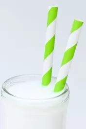 Stripe Paper Straws: Lime Green