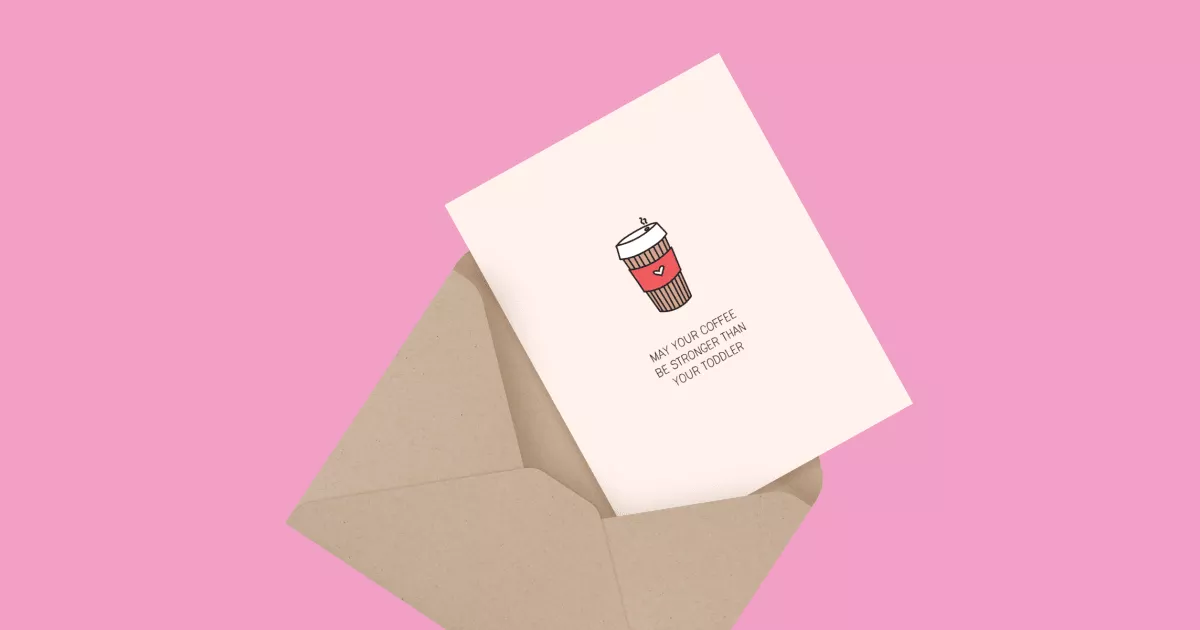 Strong Coffee New Parent Card