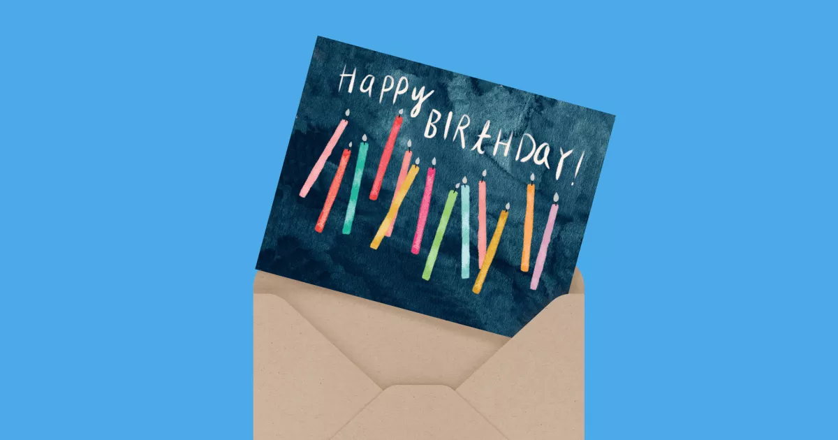 Watercolor Birthday Candles