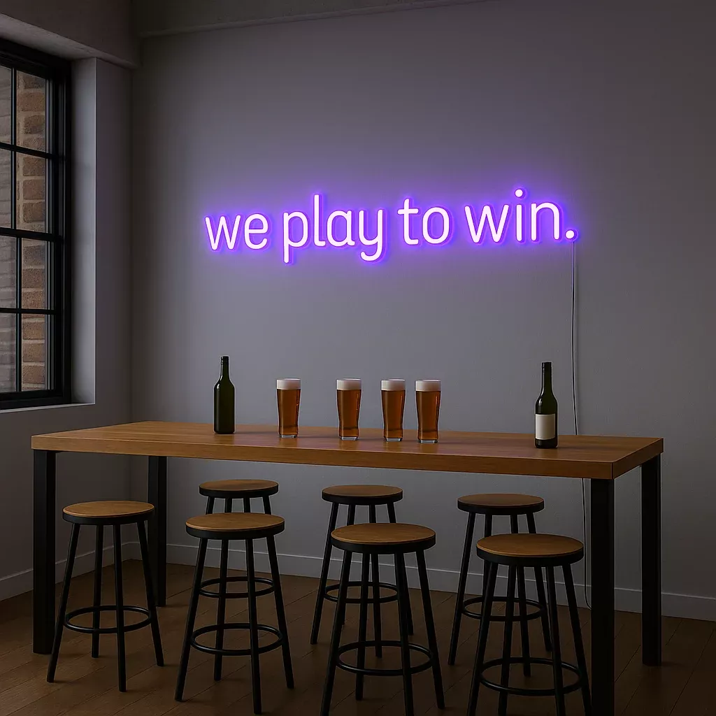 We Play To Win Neon Sign for Bar LED Neon Sign