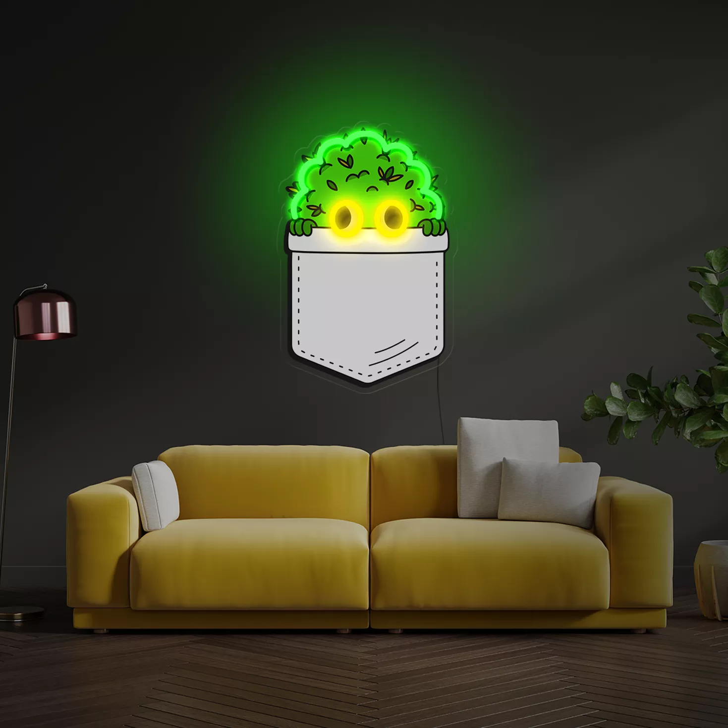 Weed Baggie Neon Sign
