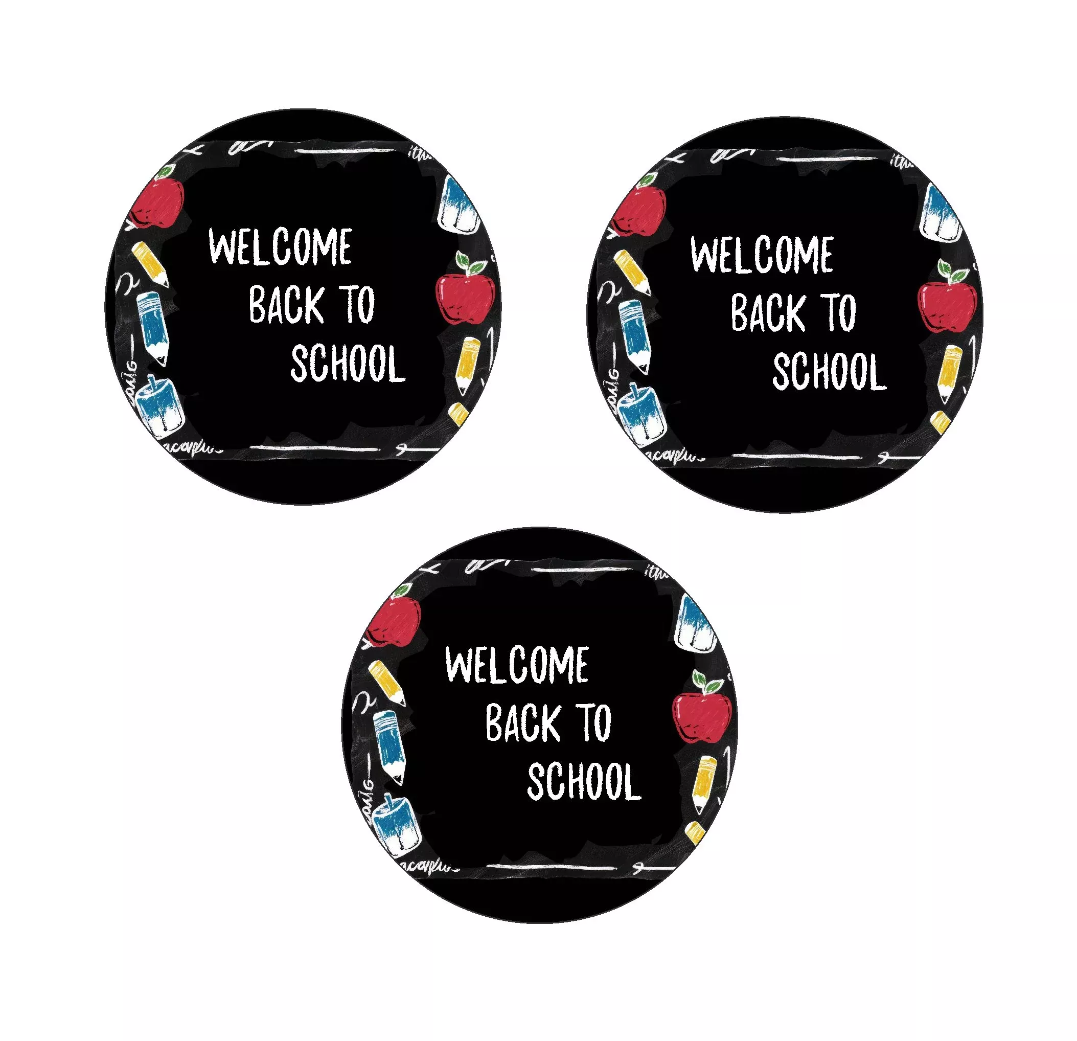 Welcome Back to School Edible Images -Great for Cupcake Toppers - Cookies - Oreos and More