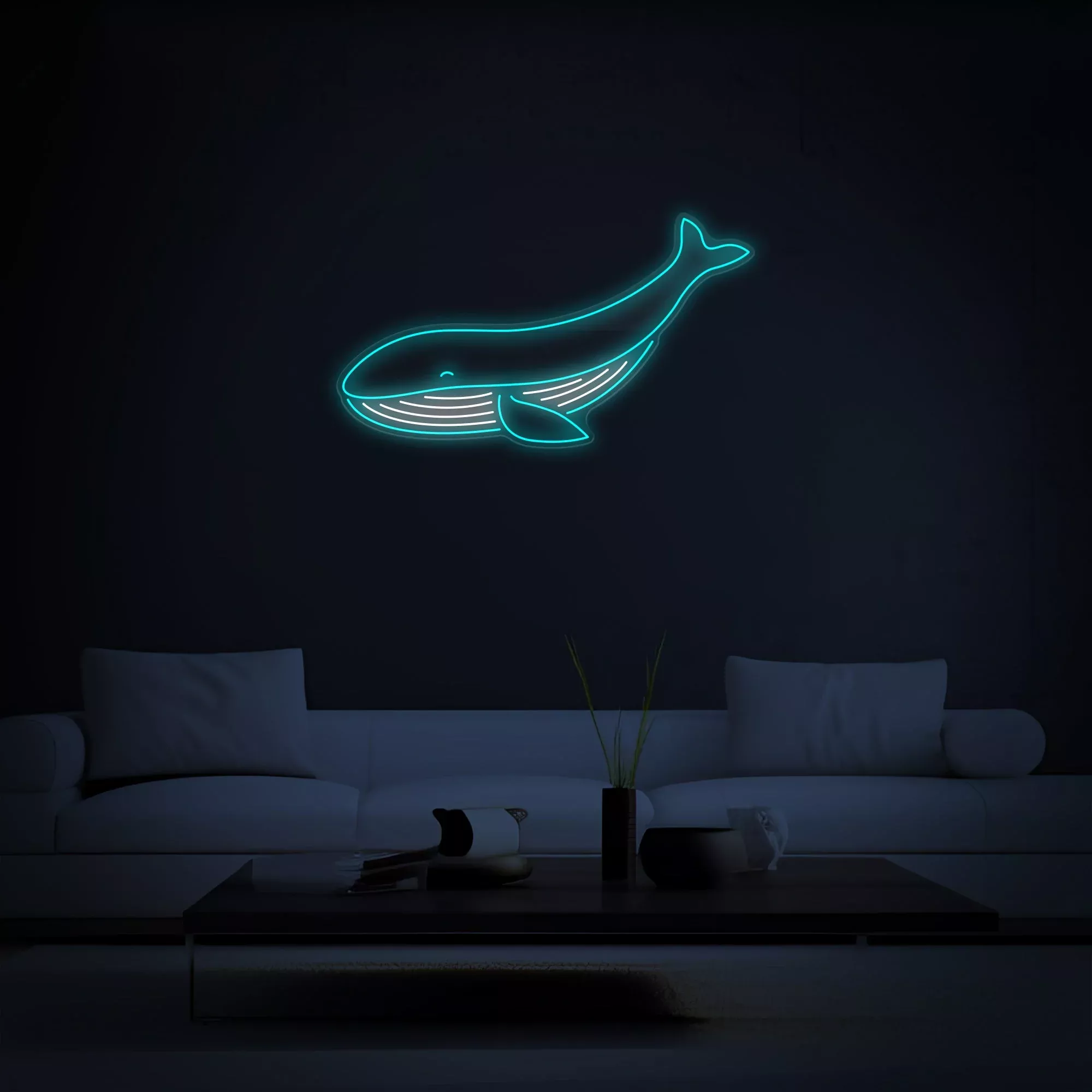 Whale Neon Sign