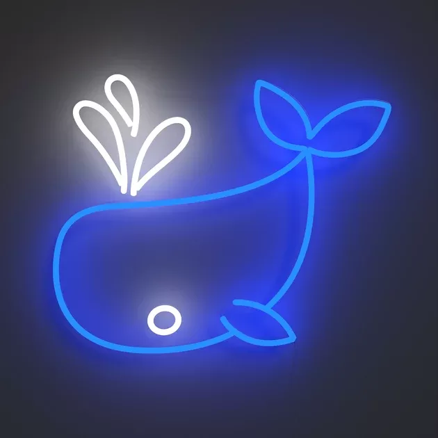 Whale PalLED neon sign