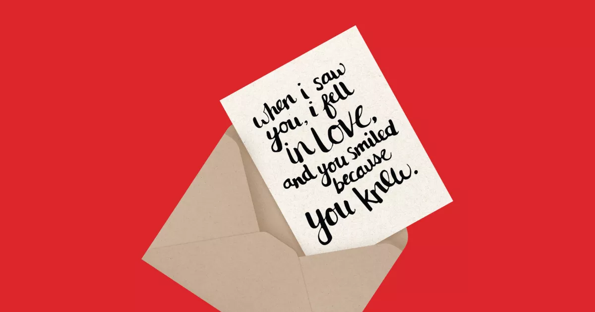 When I Saw You Love Card