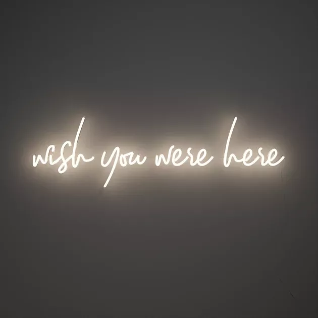 Wish you were hereLED neon sign