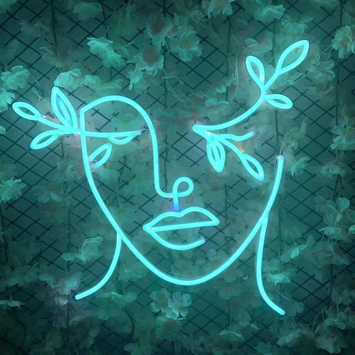 Woman Abstract Face Neon Sign