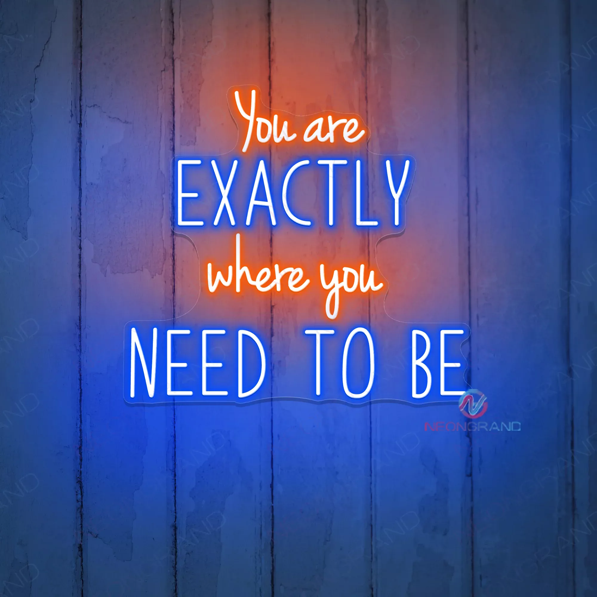 You Are Exactly Where You Need To Be Neon Sign Led Light