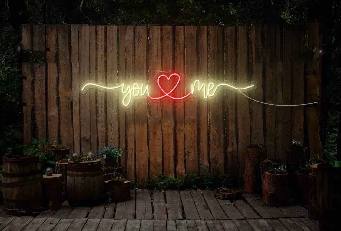You (Heart) Me LED Neon Sign