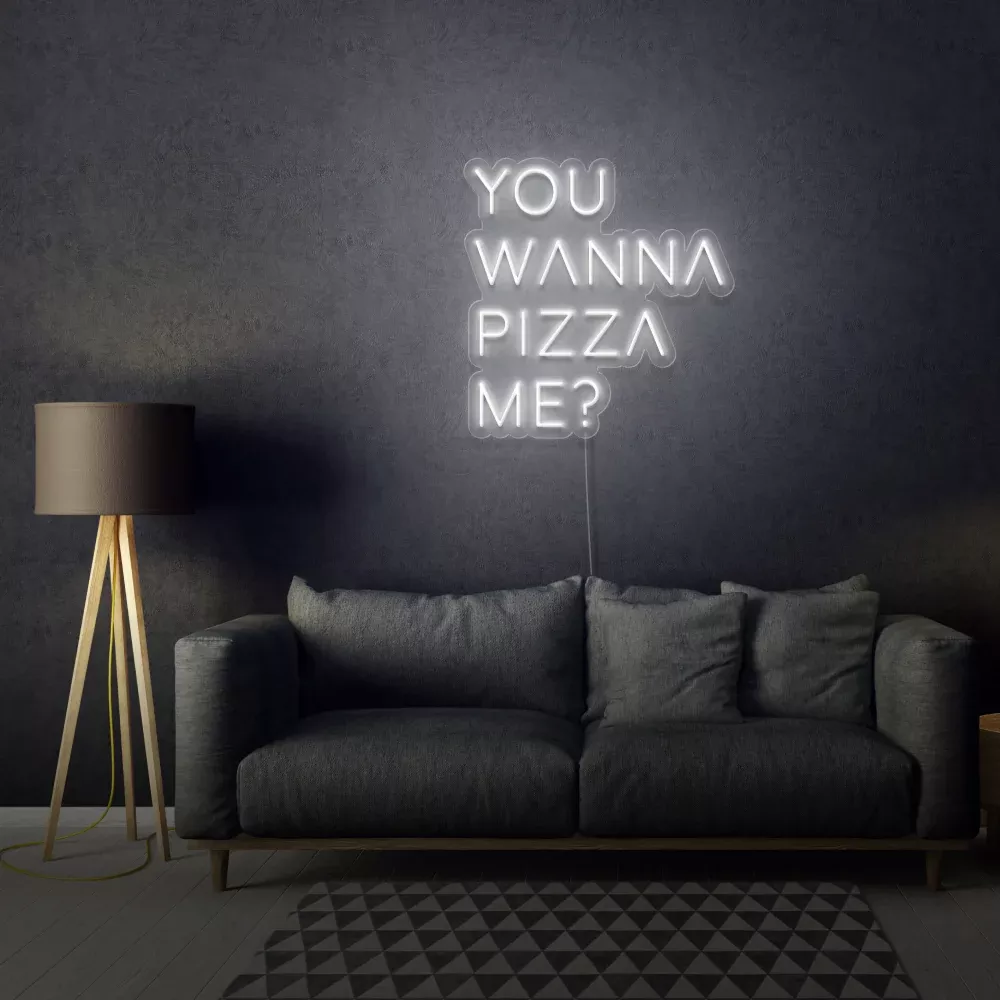 You Wanna Pizza Me? Neon Sign Writing For Room