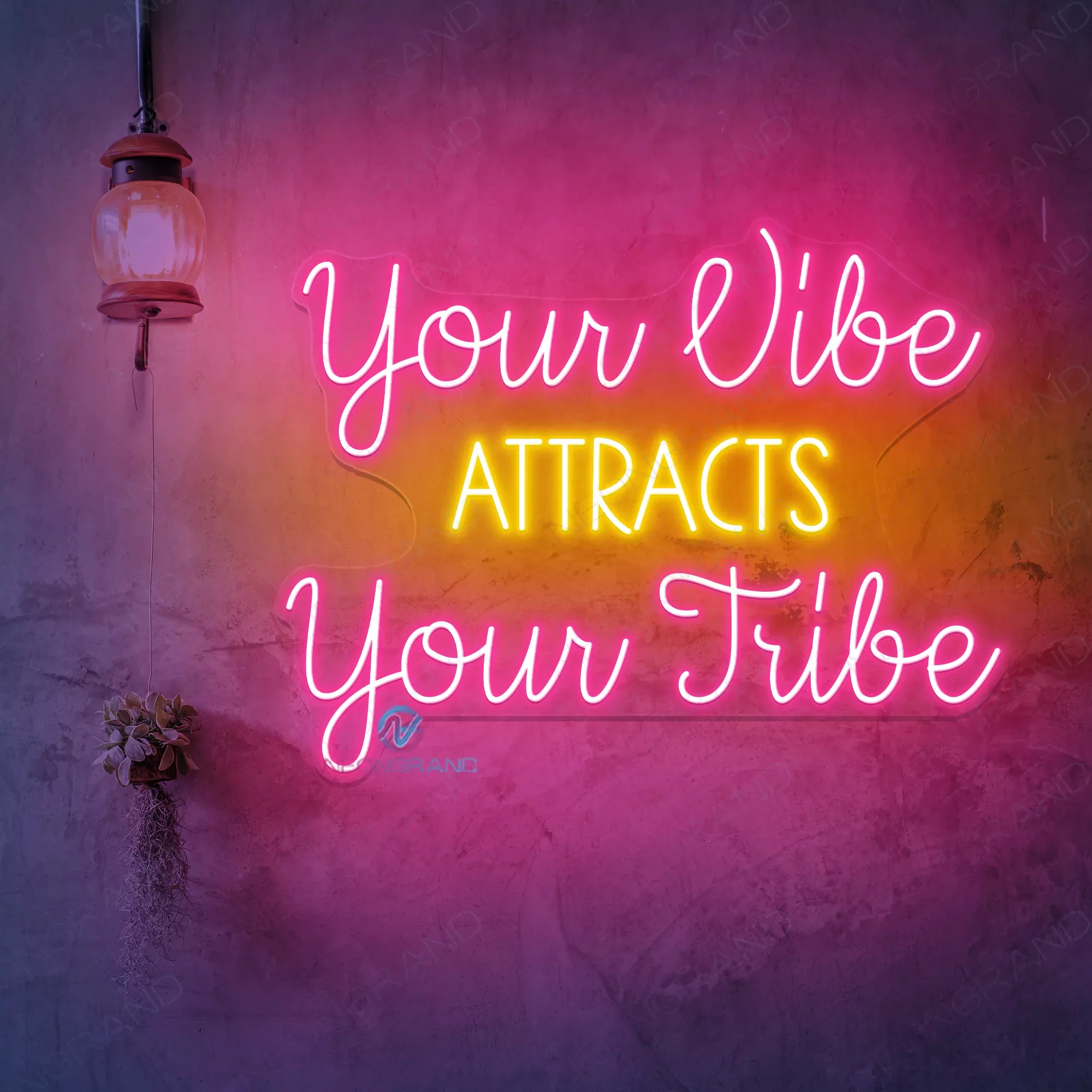 Your Vibe Attracts Your Tribe Neon Sign Led Light